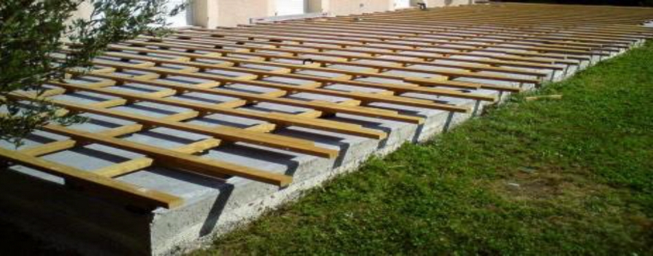 DECKiBOIS Conseil de pose d'une terrasse en bois sur sol dalle béton existante