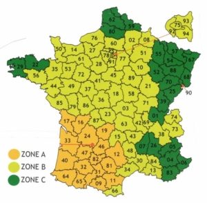 Carte des zones de livraison des produits DECKiBOIS