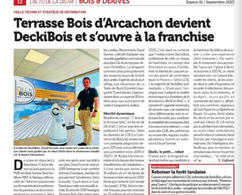 article DECKiBOIS journal numérique negoce-zepros.fr septembre 2023