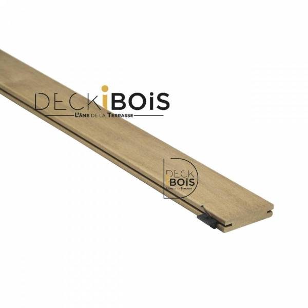 Lame de terrasse en bois exotique Itauba clips 21x105 2150mm